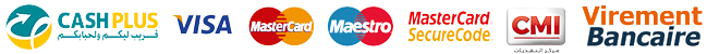 Cash Plus, Visa, Mastercard, CMI et Virement Bancaire