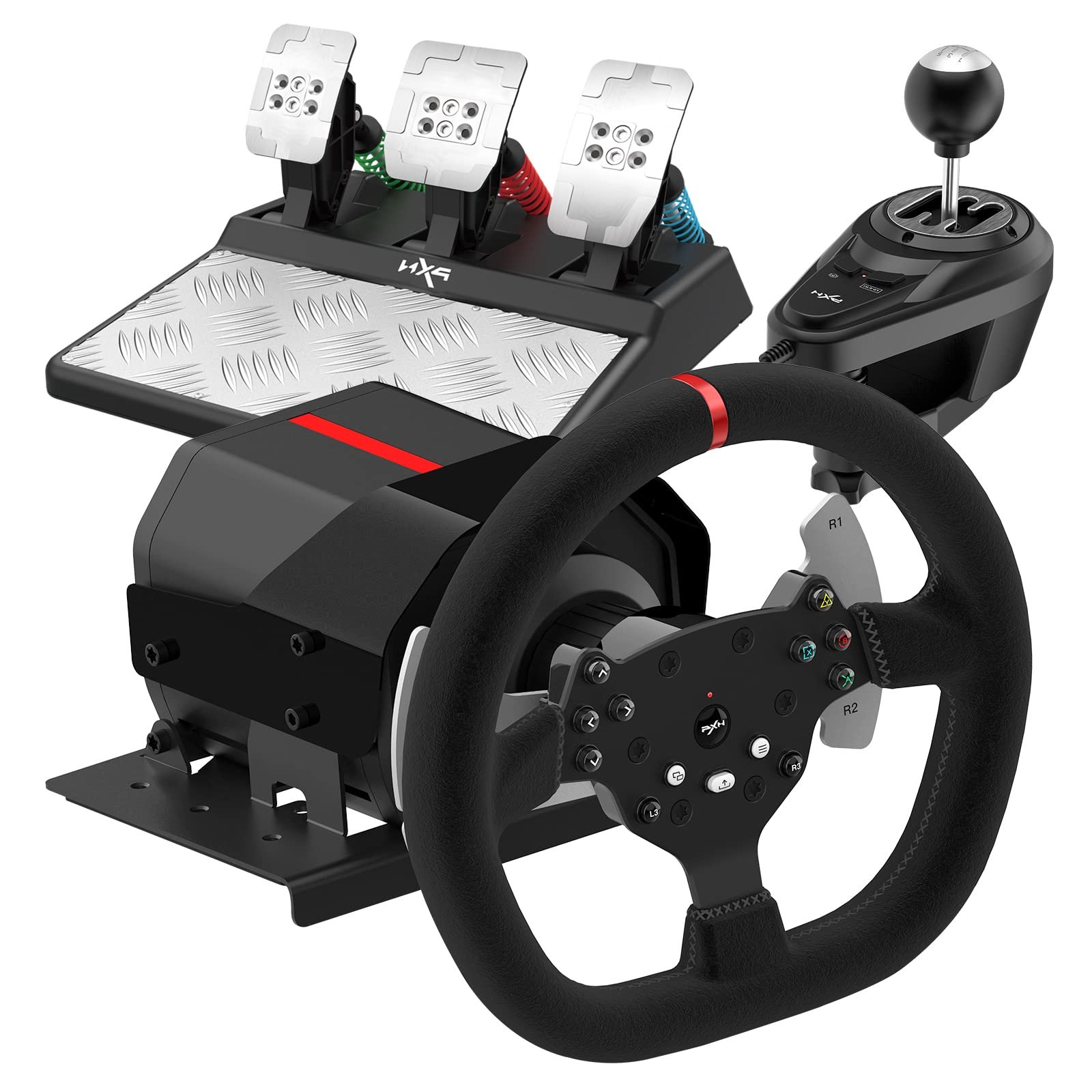 Volant de Course PXN V10 FFB pour PC, PS5, PS4, Xbox, Switch | Maroc - vue 2