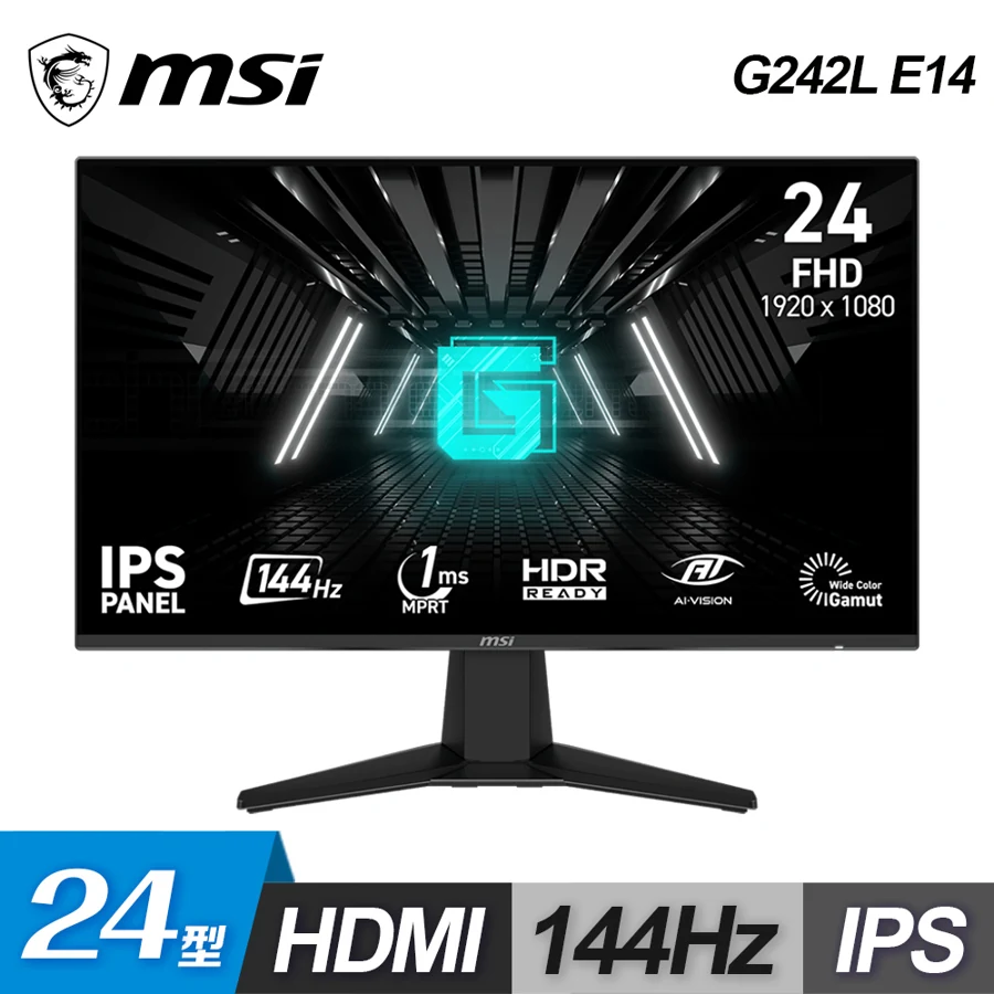 MSI G242L E14 24″ IPS Full HD 144Hz 1ms