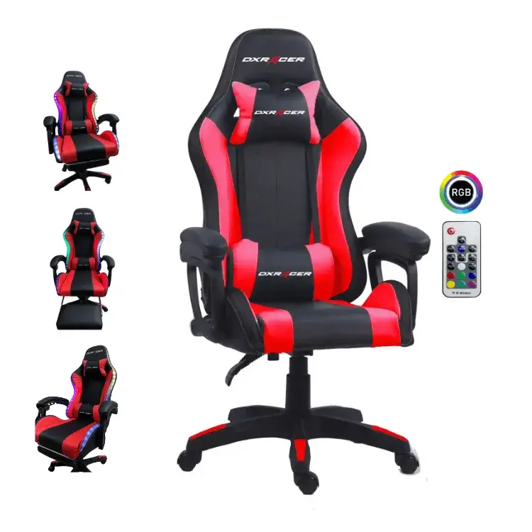 Chaise Gamer DXRacer Rouge avec RGB
