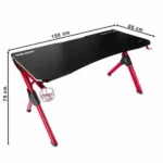 Bureau Gamer ArmadaX Archer B1 RGB 150cm Rouge – Image 2